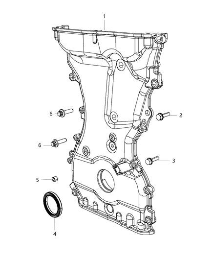 2013 Dodge Avenger Cover-Timing Case Diagram for 04884466AC