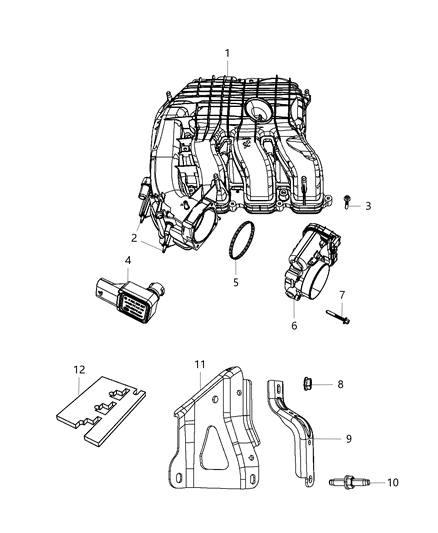 2018 Dodge Grand Caravan  Stud Diagram for 6509376AA