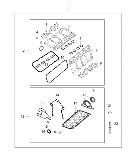 2015 Dodge Challenger  Gasket-Exhaust Manifold Diagram for 5038098AA
