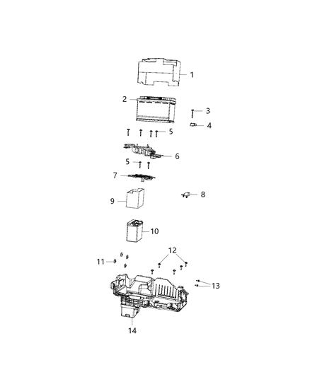 2018 Jeep Wrangler  Battery-Storage Diagram for BEAUA200AC