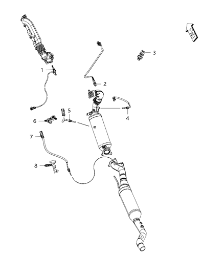 2020 Jeep Grand Cherokee  Sensor-Oxygen Diagram for 68146231AC