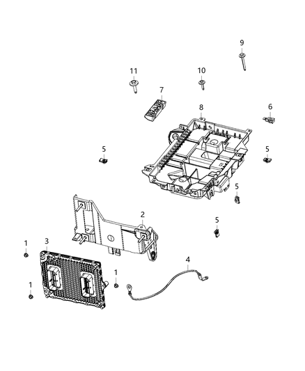 2020 Jeep Cherokee  Clip-RETAINER Diagram for 68309358AA