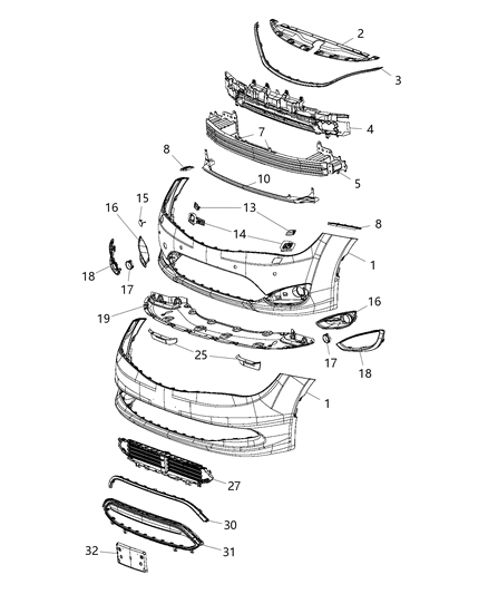 2018 Chrysler Pacifica Surround Diagram for 5RX40DX8AB