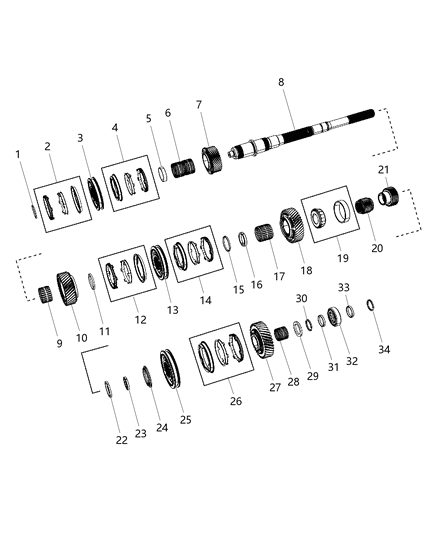 2010 Dodge Challenger  Gear-Reverse Thrust Diagram for 4626560
