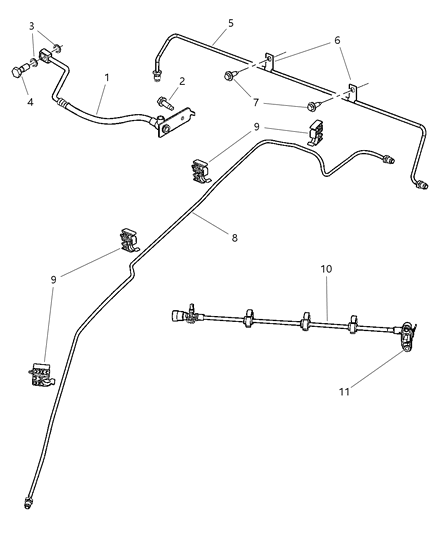 2009 Dodge Viper  Tube-Brake Diagram for 5290103AC
