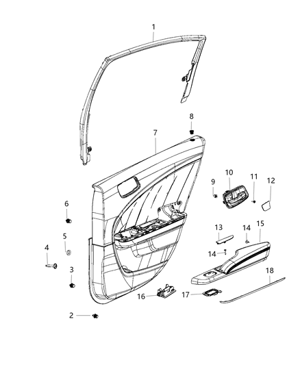 2020 Dodge Charger Handle-Inside Remote Control Diagram for 5PF59DX9AE