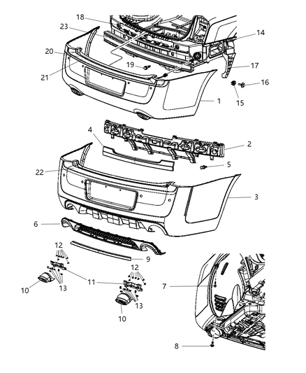 2012 Chrysler 300  Exhaust-TAILPIPE Diagram for 68127954AA