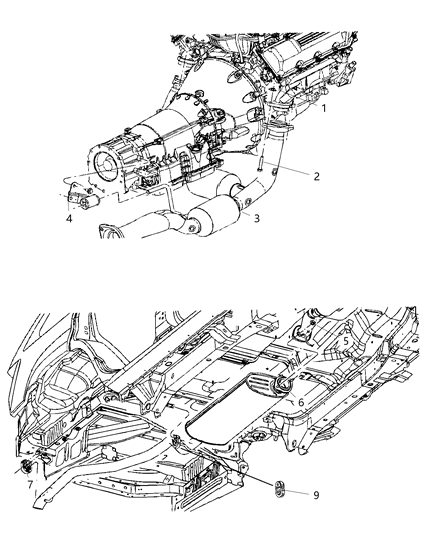 2006 Jeep Grand Cherokee  Exhaust Muffler And Tailpipe Diagram for 52124037AF
