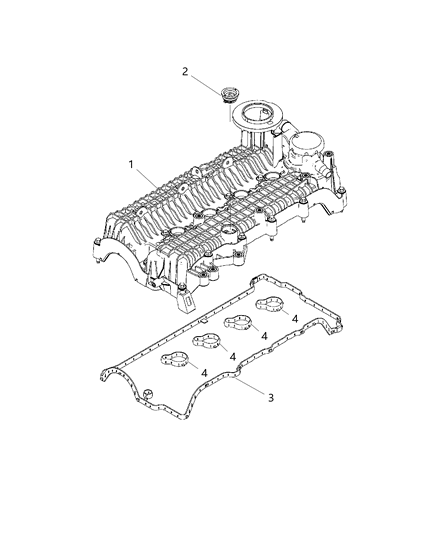 2019 Jeep Renegade  Cylinder Head Diagram for 68439134AA