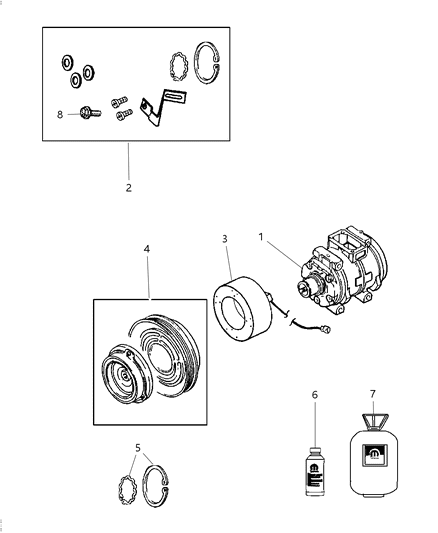 2014 Dodge Durango  COMPRESOR-Air Conditioning Diagram for 55111514AE