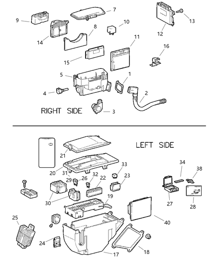 2004 Chrysler Crossfire  Fuse Diagram for 5104606AA