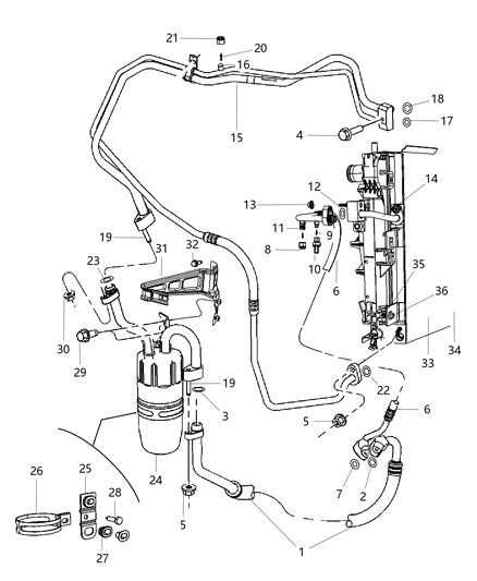 2011 Chrysler 200  Stud Diagram for 68054558AA