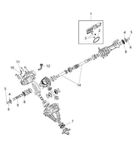 2019 Ram 1500  Axle Intermediate Shaft Diagram for 68399422AB