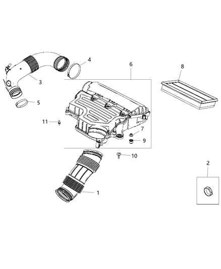 2019 Jeep Renegade  Air Clean Diagram for 68431692AA