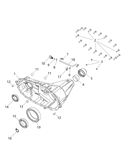 2015 Ram 3500  Case-Rear Diagram for 68210224AA