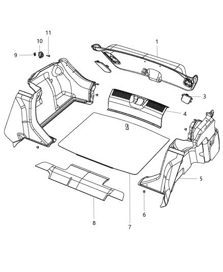 2013 Dodge Dart  Foam-Foam Diagram for 68145440AC