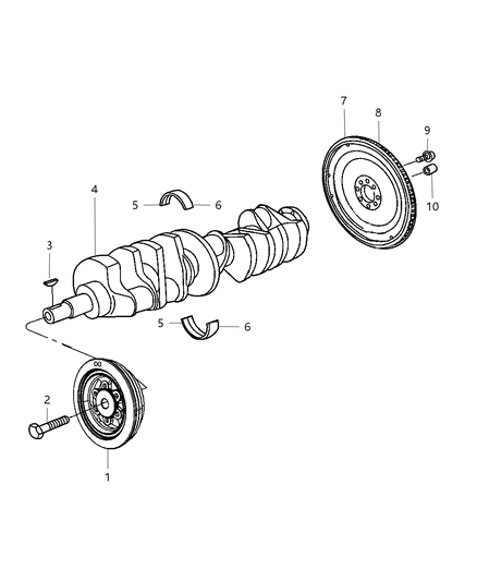2010 Dodge Viper  DAMPER-Vibration Diagram for 5037727AB