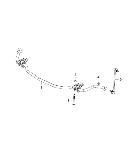 2018 Jeep Cherokee  Link-STABILIZER Bar Diagram for 68232186AB