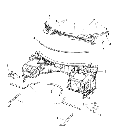 2017 Dodge Viper  Screw Diagram for 6036445AA