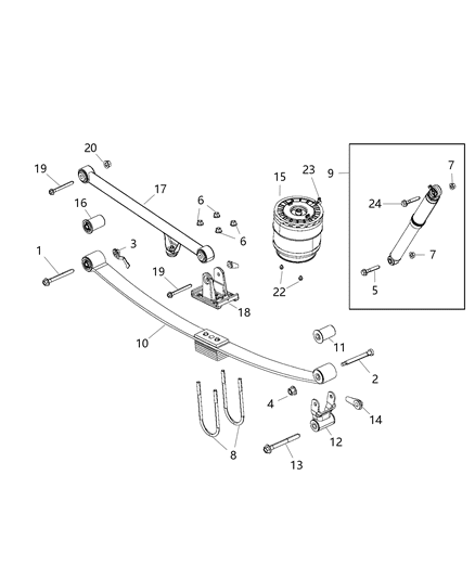 2014 Ram 3500  Bolt Diagram for 6510715AA