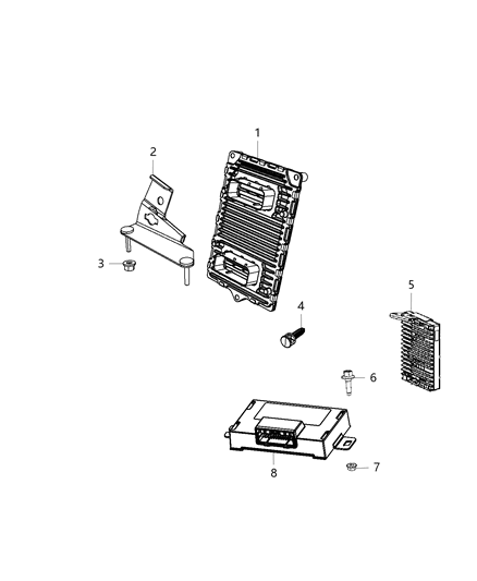 2015 Chrysler 300  Bracket-Engine Control Module Diagram for 5187982AE