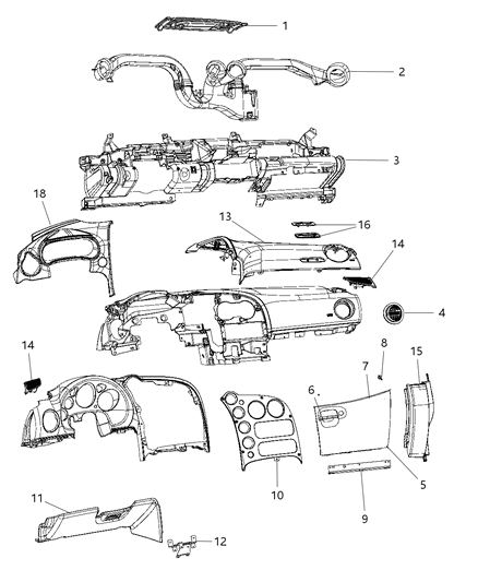 2016 Dodge Viper  Nameplate Diagram for 68203523AA