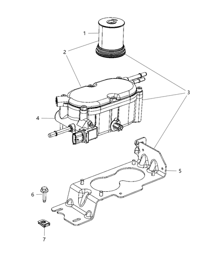 2011 Jeep Liberty  Bracket-Fuel Filter Diagram for 4726069AB