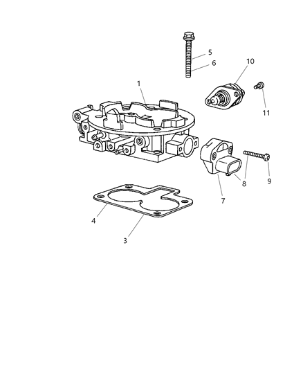 2002 Dodge Dakota  Motor-Air Idle Speed Diagram for 4874373AB