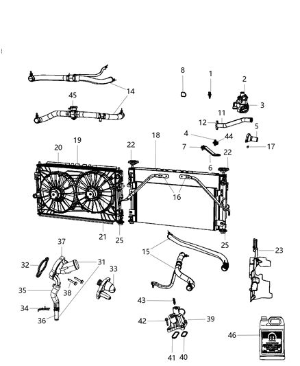 2007 Chrysler Sebring  Tube-Water Inlet Diagram for 4884697AB