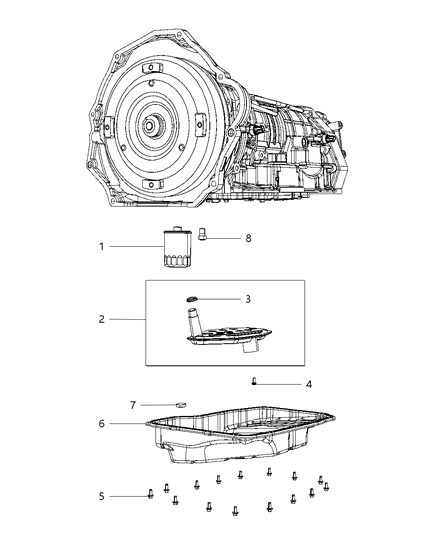 2014 Ram 3500  Pan-Transmission Oil Diagram for 4736676AA