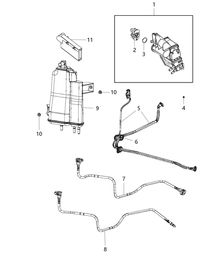 2021 Jeep Compass  CANISTER-Vapor Diagram for 68339700AD