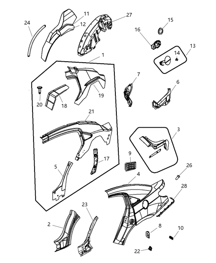 2013 Chrysler 200  Bracket-FASCIA Diagram for 68081890AD