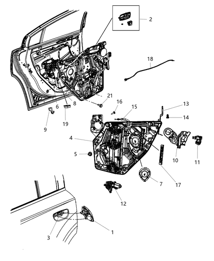2014 Dodge Charger  Handle-Exterior Door Diagram for 1MZ81LXTAG
