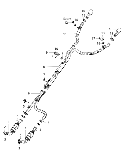 2021 Ram 1500  Exhaust Diagram for 68432190AC