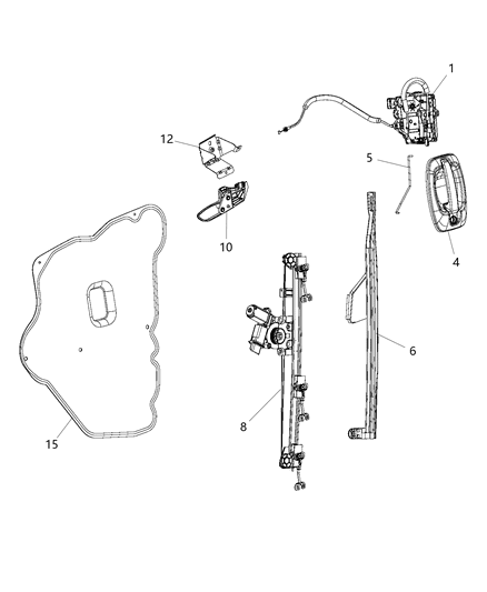 2019 Ram ProMaster 3500  Front Door Latch Diagram for 68232440AC