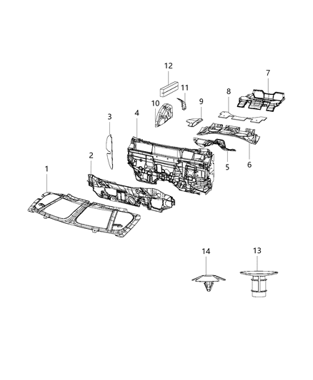 2016 Jeep Patriot SILENCER-Floor Pan Diagram for 4680620AC