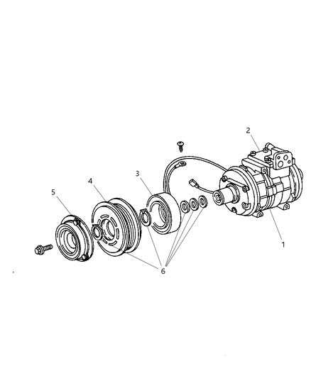 2006 Jeep Wrangler  COMPRES0R-Air Conditioning Diagram for 55037578AC