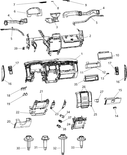 2011 Ram 3500  Nut Diagram for 6509254AA