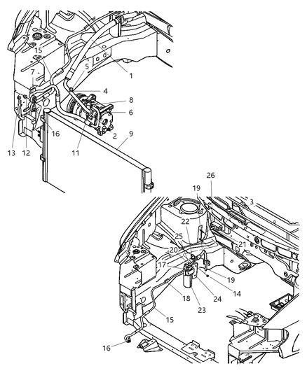 2004 Chrysler Town & Country  CONDENSER-Air Conditioning Diagram for 4809227AD