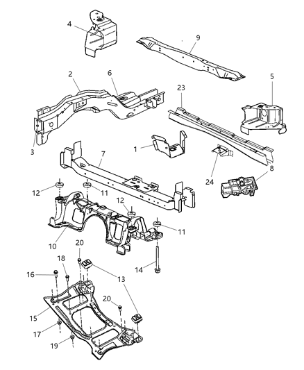 2003 Dodge Caravan *Battery-None Diagram for BA034500EX