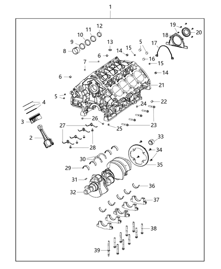 2013 Chrysler 300  Plug-Cylinder Block Diagram for 6036417AA