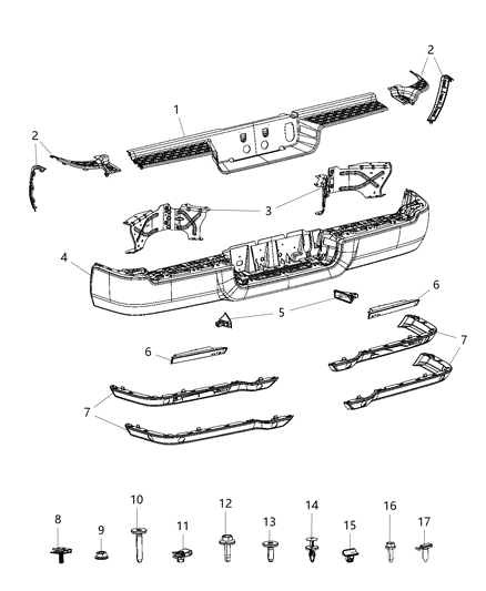 2019 Ram 2500  Rear Fog Lamp Diagram for 68371857AB