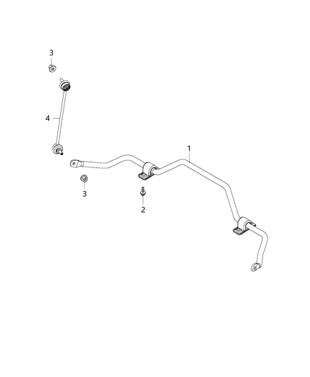 2020 Jeep Renegade  Link-STABILIZER Bar Diagram for 68246496AD