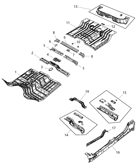 2020 Ram 3500  SILL-Body Side Diagram for 68144998AF