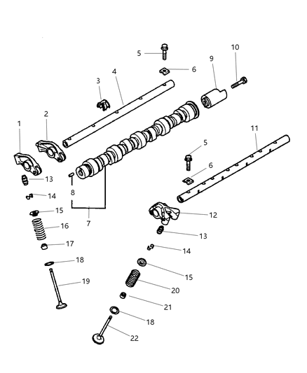 2003 Dodge Stratus  Valve-Exhaust Diagram for MD303177