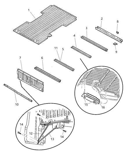 2001 Dodge Dakota  SILL-Box Diagram for 55256563AD