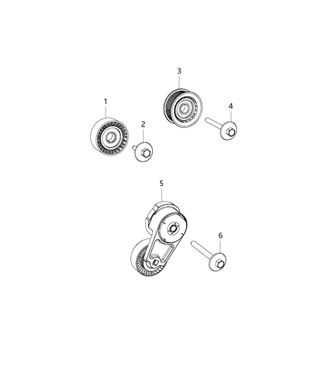 2021 Ram ProMaster 3500  TENSIONER-Belt Diagram for 5184617AD