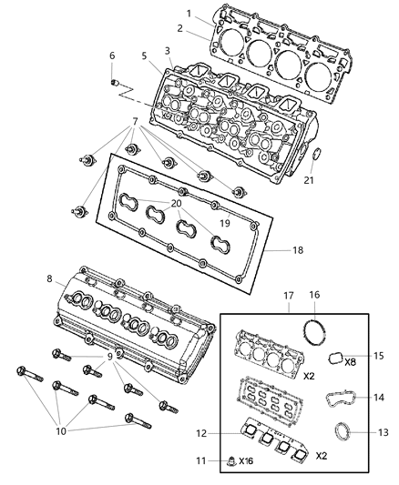 2007 Dodge Ram 2500  Screw-HEXAGON Head Diagram for 6506694AA