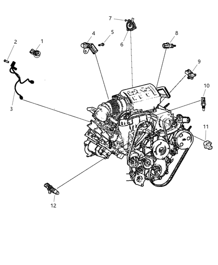 2011 Chrysler 300  Wiring-Knock, Oil Pressure, & Temp Diagram for 5148105AE