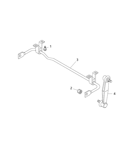 2020 Jeep Renegade  Stabilizer Bar Diagram for 68472521AA